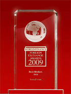 World Finance Awards версияси бўйича 2009 йилда Осиёнинг энг яхши брокери